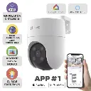 Camara PT WiFi / 2 Megapixel / Cobertura 360° / Detección humana / Seguimiento Inteligente / Sirena / Luz Parpadeante / Colores en Oscuridad / Micro SD / Audio de Dos Vías / Exterior Con Protección 