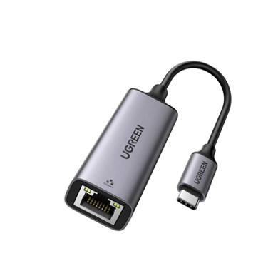 Adaptador de Red USB-C 3.1 (5 Gbps) a RJ45 | Thunderbolt 3 | Admite 10/100/1000 Mbps |  Chip Inteligente | Amplia Compatibilidad | Caja de Aluminio | Longitud del cable 10 cm.