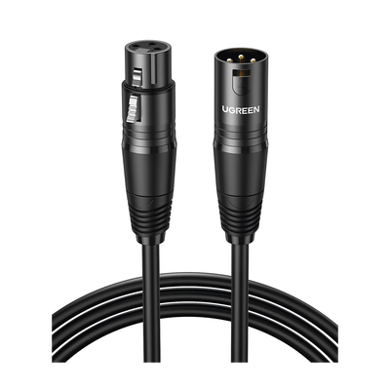[20716] Cable para Micrófono XLR Tipo Canon Macho a Hembra | 15 Metros | Plug & Play | Anti interferencias | Triple Blindaje | Alta Calidad | Color Negro.