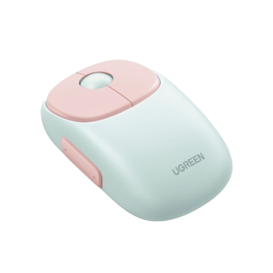 Mouse Inalámbrico FUN | Recargable| 2.4G & Bluetooth | 4 Niveles de DPI | Silencioso | Ergonómico | 5 Botones | Compatible con Windows, macOS 10.5, Android iOS Linux y Chrome OS | Color Rosa.