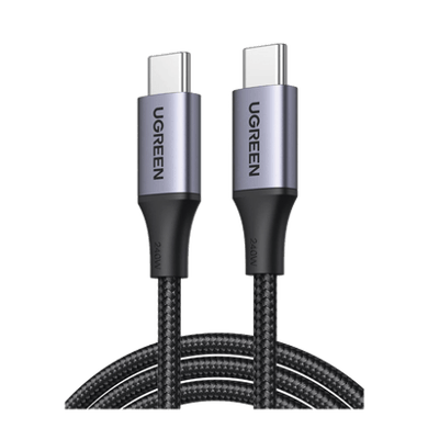 Cable USB-C a USB-C | 2 Metros | Potencia de Carga 240W | 48V/5A | PD3.1 /3.0 | 480 Mbps | Chip E-Market | Carcasa de Aluminio | Nylon Trenzado.