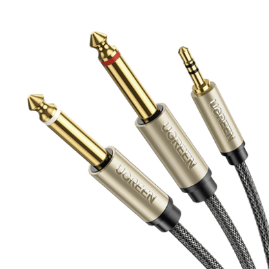 [10619] Cable de Audio Premium de 3.5 mm a 6.35mm / Blindaje Interior Múltiple / Transferencia de Audio sin Pérdidas / 5 Metros / Caja de Aleación de Zinc / Amplia Compatibilidad.