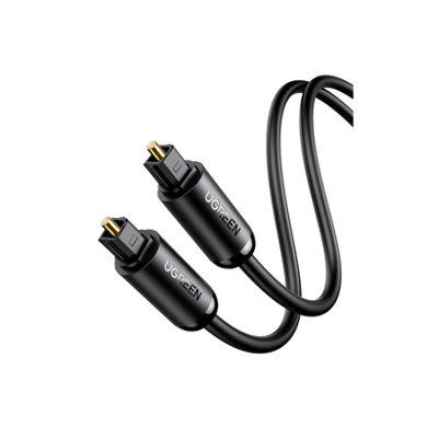 [70893] Cable Óptico Toslink (S/PDIF) de Alta Calidad para Audio Digital / 3 Metros / Tapa de Proteccion / Dolby 7.1 Canales / Diseño Durable / Plug & Play / Color Negro