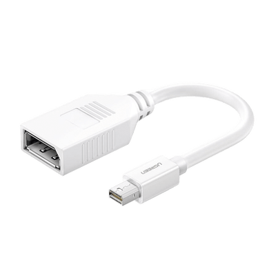 [10445] Cable Mini DP Macho a DP Hembra | Thunderbolt 2 | Version DP 1.2 | Soporta 4K*2K | Cable de 15cm | Color Blanco.