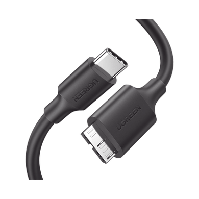 [20103] Cable USB Tipo C 3.0 a Micro Tipo B | 1m |Carga Rápida | 5 Gbps | Transferencia de Datos | Blindaje Interior Múltiple | Compatible con Disco Duro Externo, Portátiles, Seagate, Nikon, Canon.