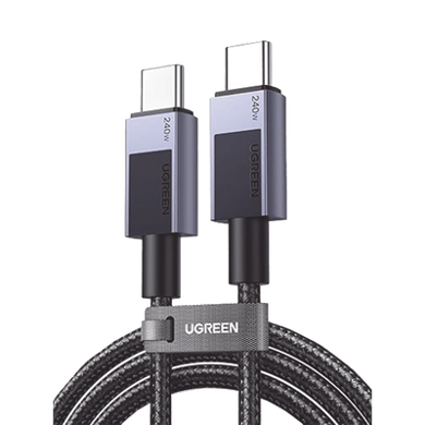 [45067] Cable USB-C USB-C | 1m | PD3.1 | 240W | Carga Rápida | 480 Mbps | Chip E-Maker | Caja de Aluminio | Nylon Trenzado | Compatible con Macbook Pro Air, iPhone 16/15 Plus Pro Max, Galaxy S24 Ultra, Pixel 9/8 Pro, etc. 