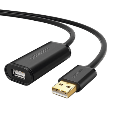 Cable de Extensión Activo USB 2.0 / 10 Metros / Macho-Hembra / Booster individual FE1.1S incorporado / Velocidad de hasta 480 Mbps / Ideal para impresoras, consolas , Webcam, etc.