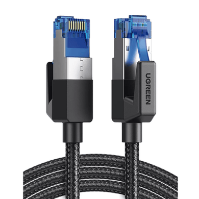 [80433] Cable Ethernet Cat8 CLASSâ? F/FTP Redondo con Malla de Nylon 5 Metros