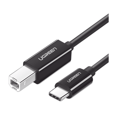 [50446] Cable de Impresora o escáner USB-C | 1m (6 pies) | USB Tipo C a USB 2.0 Tipo B | Soporta Thunderbolt 3 | Alta velocidad | DAC | Compatible con Brother HP, Canon, Lexmark, Epson, Dell, Xerox, Samsung, etc.