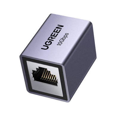 [15117] Acoplador STP (Extensor de Cable Ethernet RJ45) | 10Gbps | Blindado | Compatibilidad con Cat8 Cat7 Cat6 Cat5e | Hasta 100 metros | Aleación de Aluminio