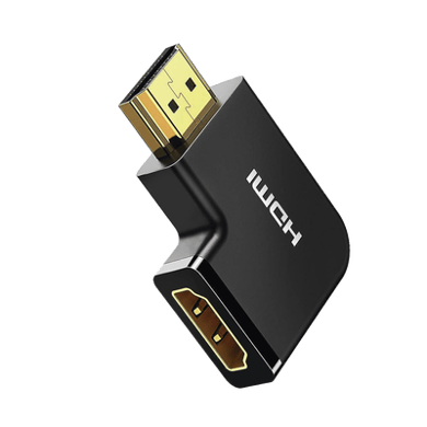 [20112] Adaptador HDMI Tipo L Macho a Hembra / Hacia Abajo / HDMI 2.0  4K@60Hz / Proporciona Flexibilidad Sin Doblar los Cables HDMI