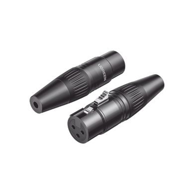Conector de Audio XLR Tipo Canon Hembra / PVC / ABS / Aleación Zinc / Anti Oxidante / Anti Caida / Sin Aflojarse /Apertura Ajustable de 6.0 a 7.0 mm / Soldable