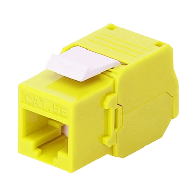 Módulo Jack Keystone Cat5e (toolless), con terminación en ángulo 180 º Color Amarillo