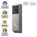 Doorbell de Batería Recargable con Transformador de 5Vcc o Panel Solar (Incluye Panel) / 3 megapíxel / Doble Lente / Protección IP65 / Audio de Dos Vías 
