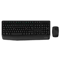 Kit Acteck Creator Plus MK465 / teclado y mouse / inalámbrico / receptor USB / 105 teclas / ergonómico - multifunción / Win - Mac - iOS - Android / óptico / 1200 dpi / 3 botones / negro