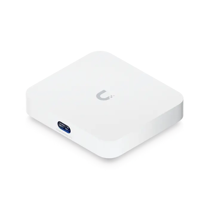 UniFi Cloud Gateway, Router multiWAN para balanceo/failover / Integra UniFi Network para administrar hasta 30 dispositivos UniFi, (1) puerto WAN 1/2.5 GbE y (4) puertos LAN GbE 