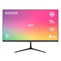 Monitor acteck captive vivid sp240 / 23.8 pul / plano / full hd / 75 hz / bocinas integradas / 5 ms / ips / hdmi + vga + dc / soporte vesa 75 / negro