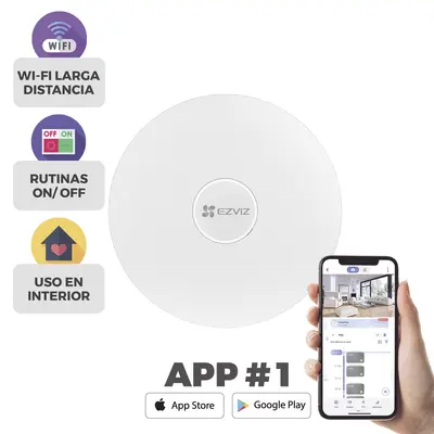 Hub Wi-Fi Para Sensores de Alarma / Soporta Hasta 32 Dispositivos / Configuración Mediante App EZVIZ / Protocolo Zigbee Para Vincular Accesorios / Alertas de Eventos Al Instante 