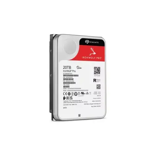 Disco Duro Interno 20TB 3.5" SATA 6Gb/s 7200RPM 256MB, bahías ilimitadas, Hot Plug 24x7, IronWolf Pro NAS Seagate 