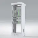 Gabinete para Piso, Capacidad, 31 Unidades de Rack, Doble puerta y Postes frontales e intermedios ajustables, Color Blanco, Se envía el Gabinete Armado.