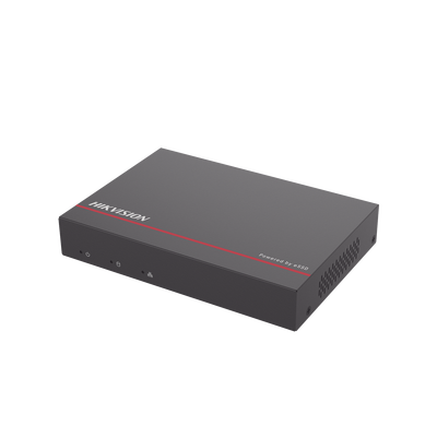 NVR + eSSD / 4 Megapixel / 4 Canales IP / 4 Puertos PoE+ / eSSD de 1 TB / ACUSENSE / Diseño Compacto y Cero Ruido 