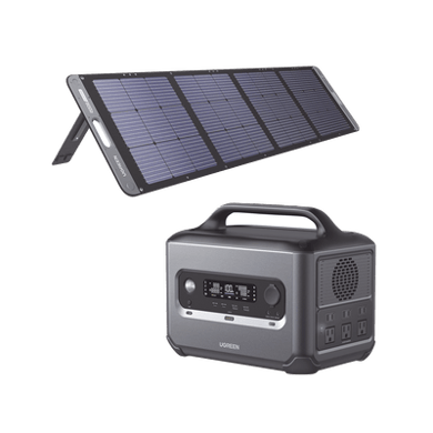 [UGREEP-KIT1200W] Kit de Estación de Energía Portátil 1200W (1024Wh) + Panel Solar Plegable de 200W