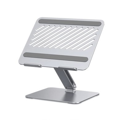 [40291] Soporte de Aluminio para Laptop | Ajustable 180° | Soporta Laptops de 10 a 17.3''| Capacidad de Carga 5Kg | Excelente Estabilidad | Diseño Para Alta Disipación de Calor | Altura y Angulo Ajustable | Plegable y Portátil.