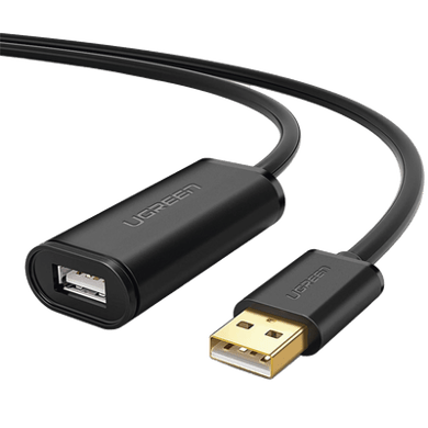 [10326] Cable de Extensión Activo USB 2.0 / 30 Metros / Macho-Hembra / Booster individual FE1.1S incorporado / Velocidad de hasta 480 Mbps / Ideal para impresoras, consolas , Webcam, etc.