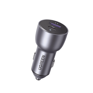 [60980] Cargador de Auto 42.5W | Puerto USB-A y USB-C | Carga Rápida | Compatible con Vehículos de 12 y 24 VCD | PD3.0 + QC3.0 | Chip Inteligente | Diseño Compacto  Mayor Eficiencia Energética | Caja de Aluminio.