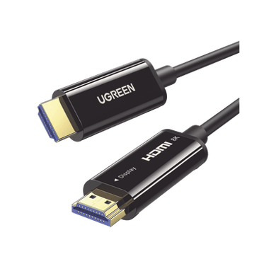 [80406] Cable HDMI de 10 Metros por Fibra Óptica 8K@60Hz / Fibra de 4 núcleos + Cobre estañado de 7 núcleos / Compatible con HDMI 2.1 / Alta velocidad 18 Gbps / 3D / HDR / Caja de Aleacion Zinc / Premium