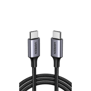 [50152] Cable USB-C a USB-C | 2 Metros | Transferencia de datos de 480 Mbps | Carga Rápida de hasta 60W | QC 4.0/3.0/2.0 | PD3.0 | FPC | AFC | Protección Integrada | Caja de Aluminio | Nylon Trenzado | Color Negro.