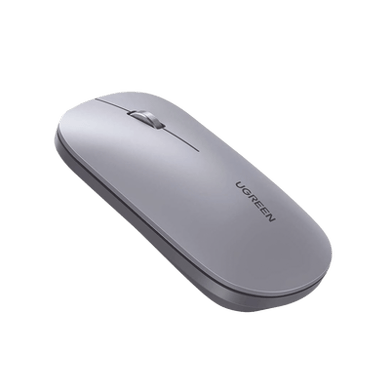 [90373] Mouse inalámbrico 2.4 GHz | Ultra Delgado y Silencioso | DPI 1000/1600/2000/4000 (Ajustable) | Alcance 10m | Scroll de Aluminio | Adaptable a diferentes superficies | Diseño suave al tacto | Contiene Receptor USB | Color Gris.