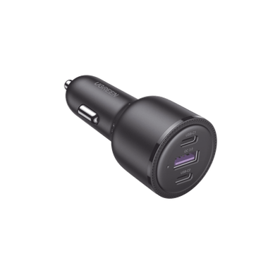 [20467] Cargador de Auto de 69W | 2 Puertos USB-C | 1 Puerto USB-A | Compatible con Vehículos de 12 y 24 VCD | Chip Inteligente | Diseño Compacto | Multi Protección | Múltiples Protocolos de Carga | ABS | Ignifugo.