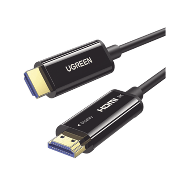 [80409] Cable HDMI de 30 Metros por Fibra Óptica 8K@60Hz / Fibra de 4 núcleos + Cobre estañado de 7 núcleos / Compatible con HDMI 2.1 / Alta velocidad 18 Gbps / 3D / HDR / Caja de Aleacion Zinc / Premium