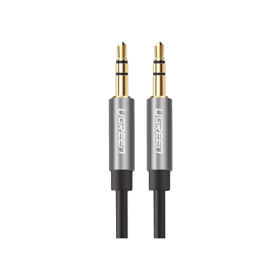 [10737] Cable Auxiliar 5 Metros / Conector 3.5mm a 3.5mm / Macho a Macho / Cubierta de TPE / Carcasa de Aluminio / Color Negro