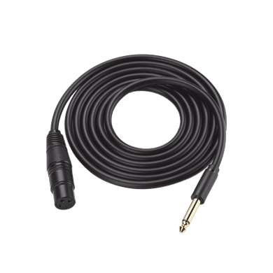 [20721] Cable para Micrófono Plug 6.35 mm (1/4 Inch) Macho a XLR Canon Hembra / Núcleo de Cobre / 5 Metros / Alta Calidad / Color Negro