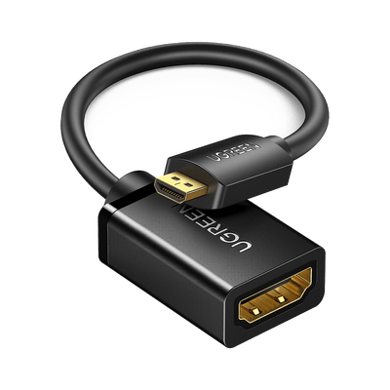 [15844] Adaptador Micro HDMI a HDMI (HDMI Tipo D)   / 18Gbps / 4K@60Hz / HDR /  Tecnología 3D / ARC / Carcasa PC+ABS / HDCP/ Longitud de 22 cm