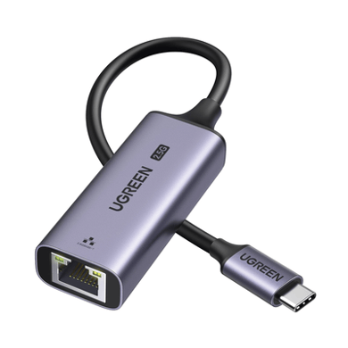 [25052] Adaptador USB-C 3.1 GEN1 a Ethernet 2.5G | Thunderbolt 4/3 | Chip de Última Generación RTL8156BG | Caja de Aluminio |  Diseño Reforzado | Indicadores Led | Compacto y Portátil.  