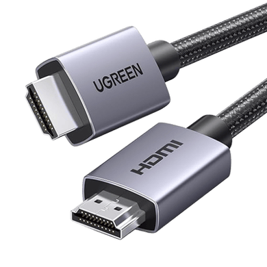 [25300] Cable HDMI 2.0 de Nylon Trenzado | 3 metros | 4K@60Hz | ARC | Dolby ATMOS | Verdadero HD | DTS HD | HDR | Inversivo 3D | 3 modos de visualización | 3 Capas de Protección + 4 de Blindaje | Niquelado | Carcasa de Aluminio.