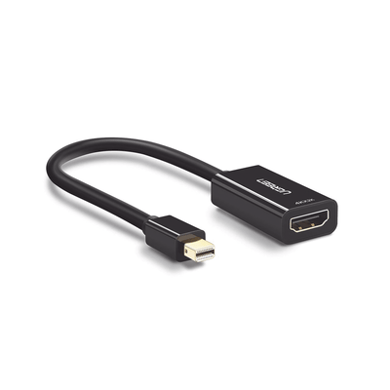 [40360] Convertidor Mini Display Port a HDMI / 4K@30Hz / Thunderbolt / Blindaje interno múltiple /  Carcasa ABS / Longitud de 25 cm 