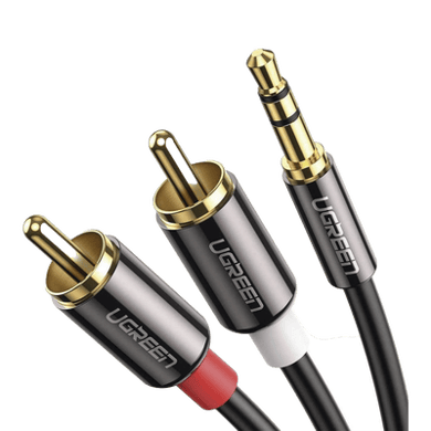 [60836] Cable Audio Premium Jack 3.5mm a 2 RCA / 10 Metros / Flexible / Doble Blindaje / Transferencia de Audio sin Pérdidas / Caja de Aleación de Cobre / Amplia Compatibilidad / Diseño Duradero.