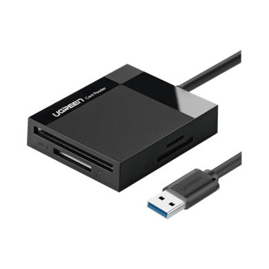[30333] Lector de Tarjetas USB-A 3.0  a CompactFlash (CF)/ MemoryStick (MS)/ TransFlash (TF)/ SecureDigital (SD) | 4 en 1 | 5Gbps | Hasta 2TB | Soporta Windows/Mac OS/Linux/Android | Lectura de tarjetas simultánea | Cable de 15cm.