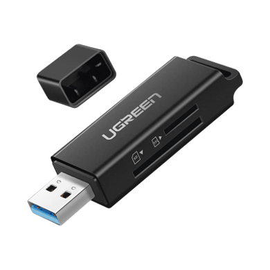 [40752] Lector de tarjetas SD portátil USB 3.0 de doble ranura / adaptador de tarjeta de memoria flash concentrador para TF SD Micro SD SDXC SDHC MMC RS-MMC Micro SDXC Micro SDHC UHS-I
