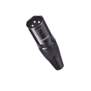 [80439] Conector de Audio XLR Tipo Canon Macho / PVC / ABS / Aleación Zinc / Anti Oxidante / Anti Caida / Sin aflojarse / Apertura Ajustable de 6.0 a 7.0 mm / Soldable