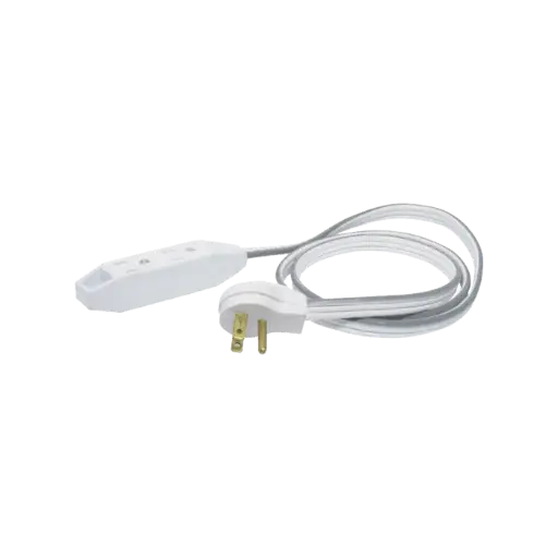[SYS-136051] Extensión eléctrica plana de 1 metro con clavija aterrizada. 