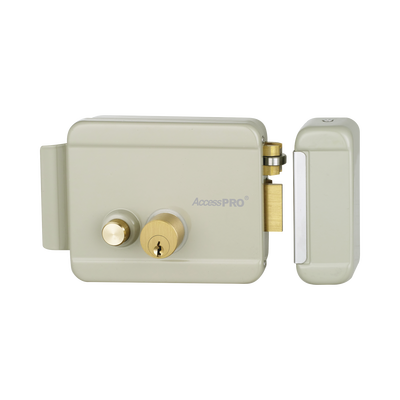 [ACCESSRIMB] Cerradura Eléctrica con Botón de Salida/ Incluye Llave / Exterior / Derecha 